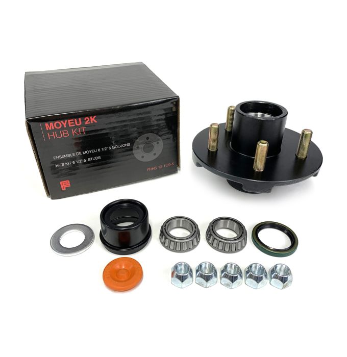 Moyeu à 5 goujons 1/2" B.C. 4,5" 2K cône 1 1/16" complet (en boîte) FRAMECO