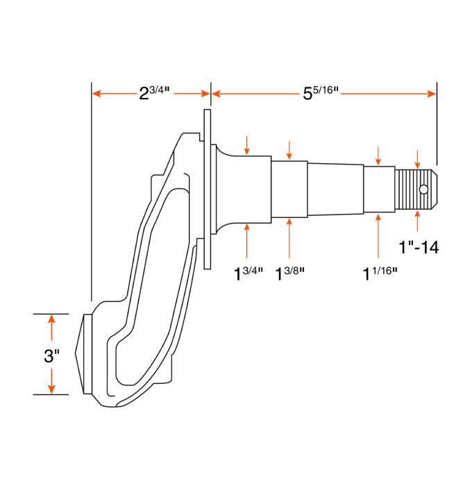 Mandrin 3,5K graissable surbaissé 4" pour tube 3"