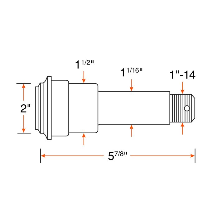 Mandrin 1K graissable droit 1 1/16"