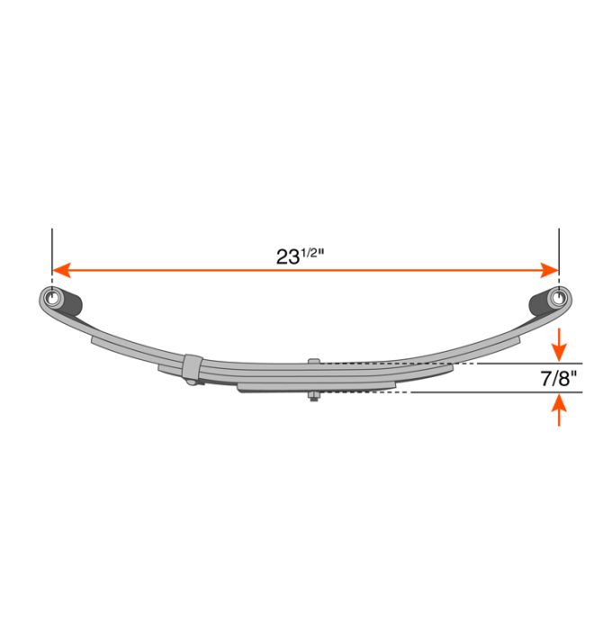 Ressort à 2 yeux de 3L 1000 lbs 23 1/2" x 1 3/4" UNA-113