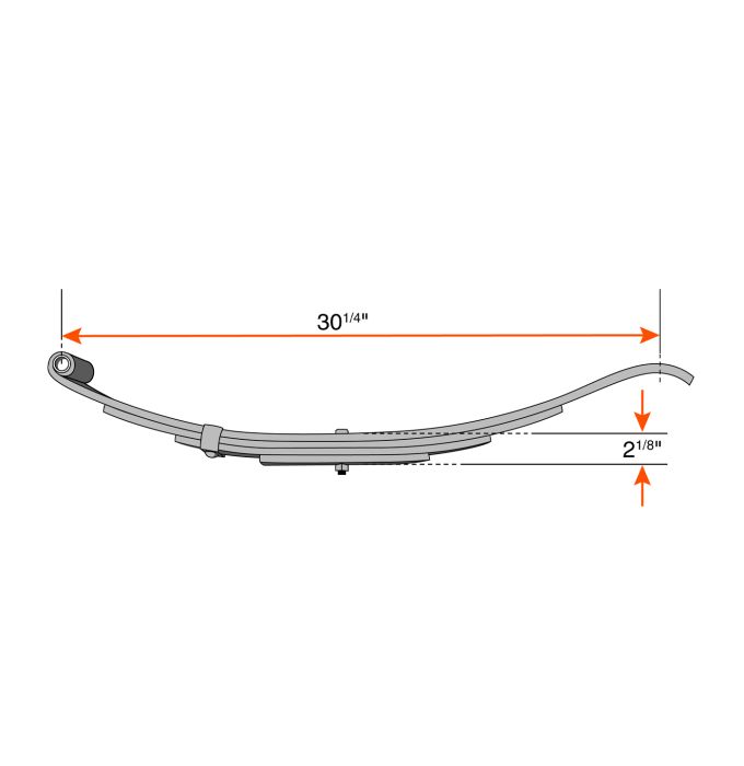 Ressort à glissière de 5L 5000 lbs 30 1/4" x 2 1/2" UNA-298