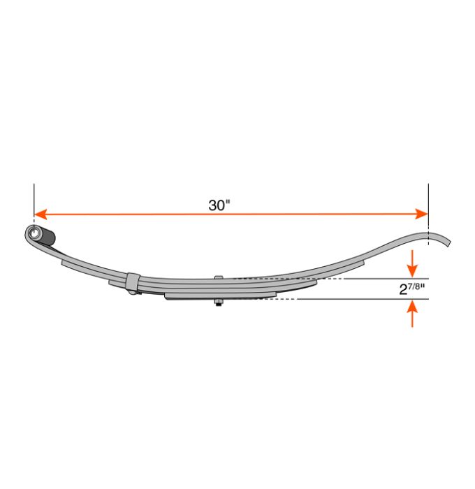 Ressort à glissière de 7L 7500 lbs 30" x 3" UNA-270