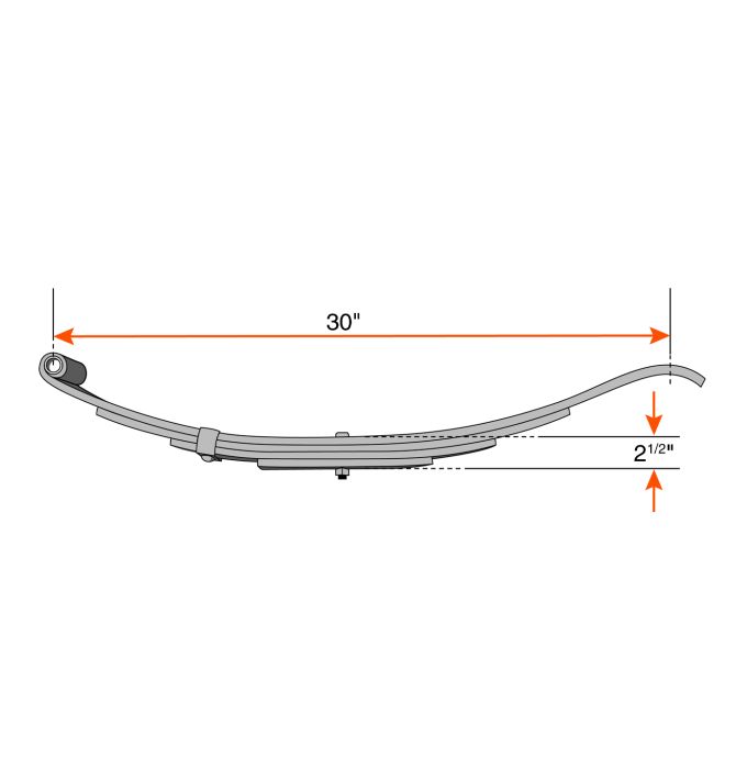 Ressort à glissière de 6L 6000 lbs 30" x 3" UNA-269