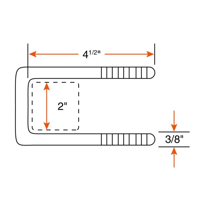 Ensemble de fixation de ressort 1 3/4" pour essieu 2'' pour tube carré