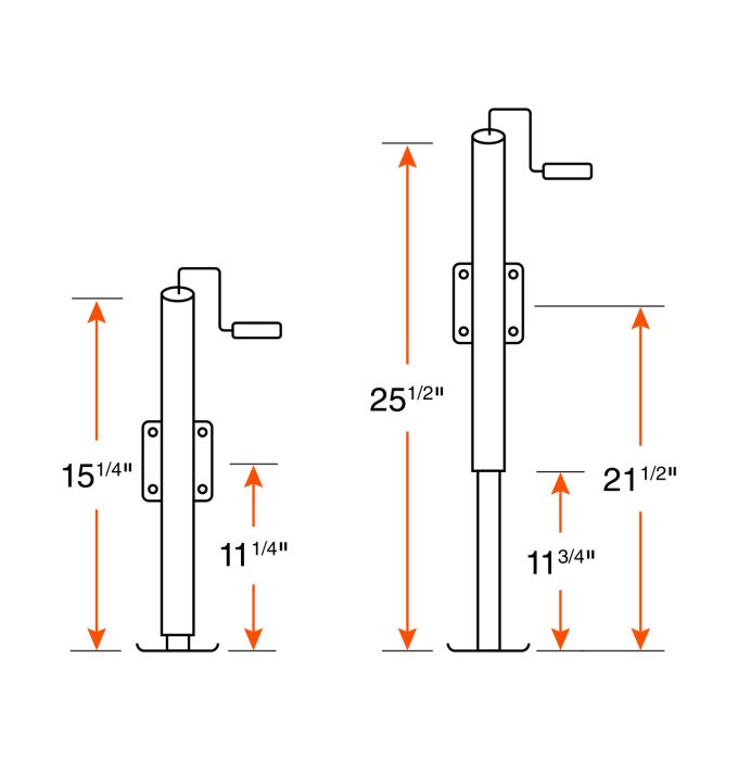 Vérin pivotant 5K 10" poignée dessus RAM