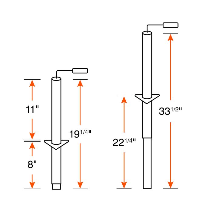 Vérin en V 2K 14" poignée dessus RAM