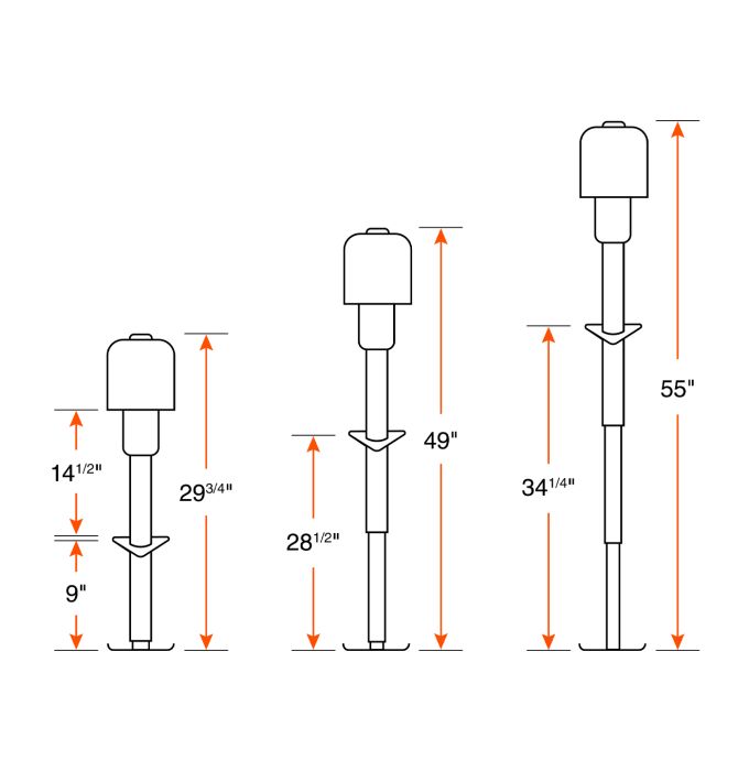 Vérin électrique 3,5K 18" noir RAM