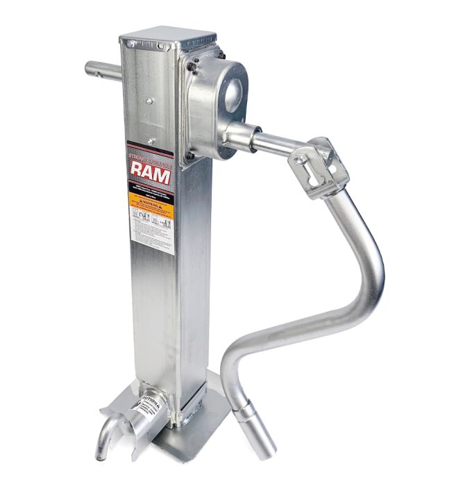 Vérin ajustable 12K 12 1/2" 2 vitesses zinc et tube carré 4" RAM