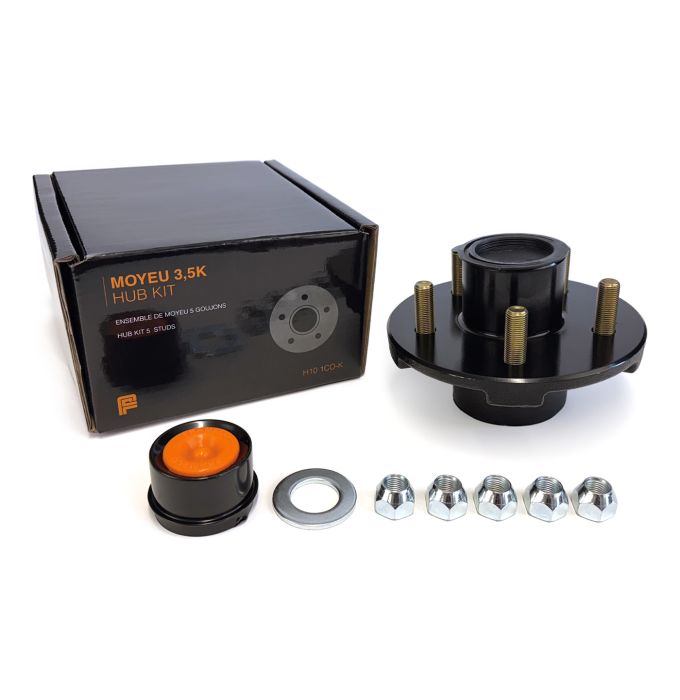 Moyeu à 5 goujons 1/2" B.C. 4,5" 3,5K assemblé et graissé complet (en boîte) FRAMECO