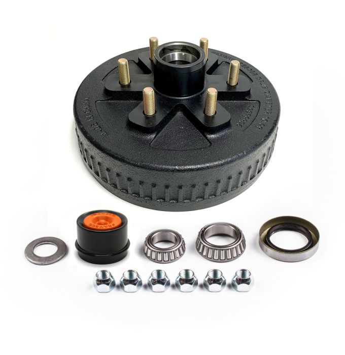 Tambour de 10" x 2 1/4" à 6 goujons 1/2" B.C. 5,5" 3,5K à graisse complet FRAMECO