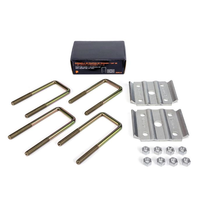 Ensemble de fixation de ressort 1 3/4" pour essieu 2'' pour tube carré