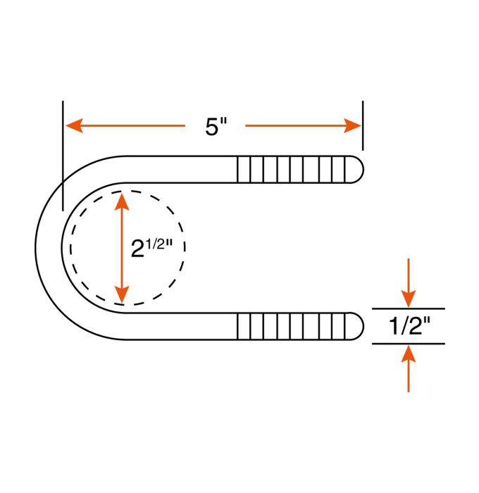 Ensemble de fixation de ressort de 1 3/4" pour essieu 2 1/2'' rond