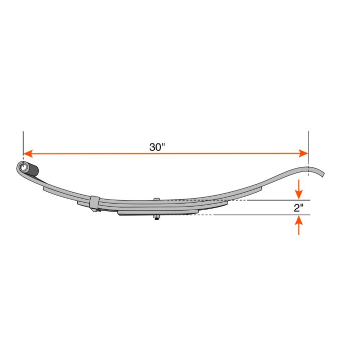 Ressort à glissière de 5L 5000 lbs 30" x 3" UNA-268